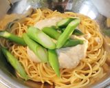 豆腐クリームdeアスパラガスのパスタ作り方5写真