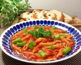 ワンポットパスタ ベーコン&トマトペンネ作り方4写真