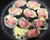 簡単！レンコンとベーコンのチーズ焼き作り方2写真