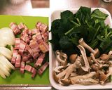 ベーコンとほうれん草の生クリームパスタ作り方1写真