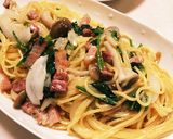 ベーコンとほうれん草の生クリームパスタ作り方6写真