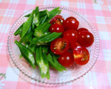 鶏肉とおくらトマトのはちみつ味噌炒め♪作り方2写真