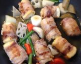 凍り豆腐の豚バラロールと根菜の照り煮作り方11写真
