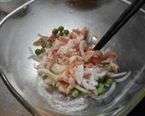 豚こま×新たまねぎ×グリンピースかき揚げ作り方2写真