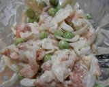 豚こま×新たまねぎ×グリンピースかき揚げ作り方3写真