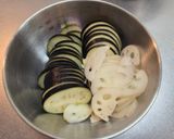茄子と蓮根の辛子マヨ和え作り方1写真