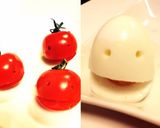 トマト星人♡ゆで卵星人♡キャラ弁にも作り方2写真