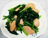 魚肉ソーセージとほうれん草のマヨ炒め作り方3写真