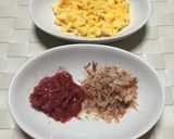 お弁当にも。梅おかか炒り卵おにぎり作り方2写真