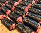 お弁当に♫ひき肉の海苔巻き揚げ☆作り方2写真
