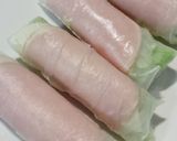 ハムとチーズのサラダ風生春巻き作り方4写真