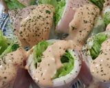 ハムとチーズのサラダ風生春巻き作り方6写真
