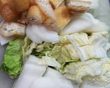 田舎風◆白菜とふしめんの味噌汁◆作り方1写真