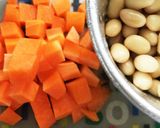 大豆と人参の二色で大豆煮作り方1写真