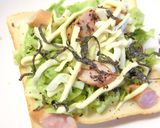 塩キャベ×ウィンナーの塩昆布トースト作り方5写真