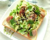 塩キャベ×ウィンナーの塩昆布トースト作り方6写真