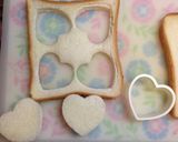 ハートのサンドイッチ弁当 幼稚園作り方1写真