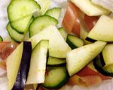涼しげ♪お刺身と野菜の日本酒ジュレ掛け作り方4写真