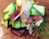 涼しげ♪お刺身と野菜の日本酒ジュレ掛け作り方5写真