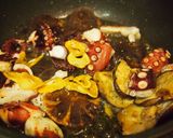 干し椎茸とタコのガーリックオイル焼き作り方4写真