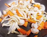 ホタテといんげんのオイスター炒め作り方4写真