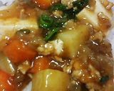 カレーの残りでも作れるカレー麻婆豆腐作り方5写真
