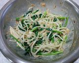 もやしとほうれん草の味噌だれあえ作り方4写真