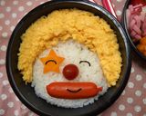 超~!簡単!!玉子そぼろでピエロさん弁当作り方4写真