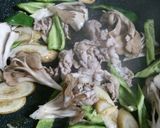 ♪豚肉とゴボウの豆乳みそパスタ♪作り方4写真