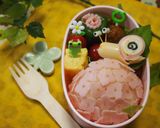 梅雨弁当♡紫陽花おにぎりとかたつむり作り方8写真