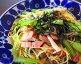 生姜香る小松菜とベーコンの和風パスタ☆作り方6写真