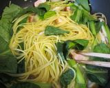 生姜香る小松菜とベーコンの和風パスタ☆作り方5写真