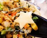 小松菜のパラパラチャーハンwithチーズ作り方8写真