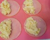 簡単✿揚げないハム巻ポテトサラダコロッケ作り方3写真