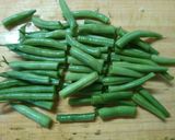 簡単　早い！いんげんと　椎茸のお吸い物作り方2写真