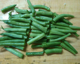 簡単　早い！いんげんと　椎茸のお吸い物作り方2写真