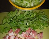 チンゲン菜と豚バラオイスター炒め作り方1写真