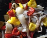 イカの彩りレモン炒め作り方6写真