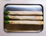 アスパラとチータラのイタリアン焼き春巻き作り方3写真