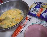くり抜きクロックムッシュ♪作り方2写真