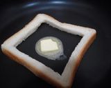 くり抜きクロックムッシュ♪作り方4写真
