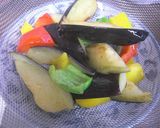 茄子と山芋の簡単な炒め物作り方1写真