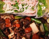 牛薄切りお弁当☆ほうれん草ソテーのせ作り方9写真