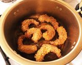 ☆簡単エビフライの甘辛卵とじ作り方3写真