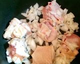 ホールトマト鶏肉カレー風味チーズ焼き。作り方2写真
