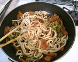 簡単 ランチに 焼きうどん 中華風 塩味作り方5写真