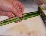 キュウリの蛇腹切りさっぱりぽん酢和え作り方1写真
