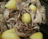 新じゃがと豚コマの甘辛炒め煮作り方3写真