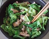簡単！ご飯が進む✿豚肉レタスの辛子酢炒め作り方5写真