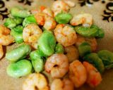 シンプルに美味い。海老とそら豆の塩炒め♪作り方3写真